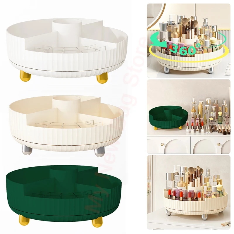 回転式化粧ブラシホルダーデスクトップ収納ボックス高級オーガナイザーリップスティックコンテナ洗面化粧箱360