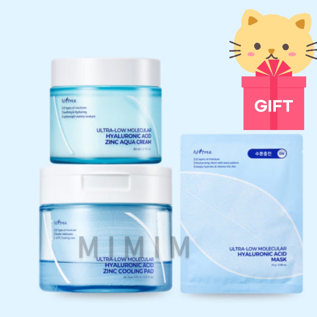 超低分子ヒアルロン酸亜鉛保湿クリーム80ml+トナーパッド60枚2種セット（おまけ：超低分子ヒアルロン酸マスクパック1枚）