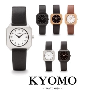 腕時計 KYOMO キョウモ ヴィーガンレザー メンズ レディース 35mm スクエア オクタゴン ゴールド シルバー ブラック スペイン バルセロナ デザイン プレゼント ヴィンテージ ファッション