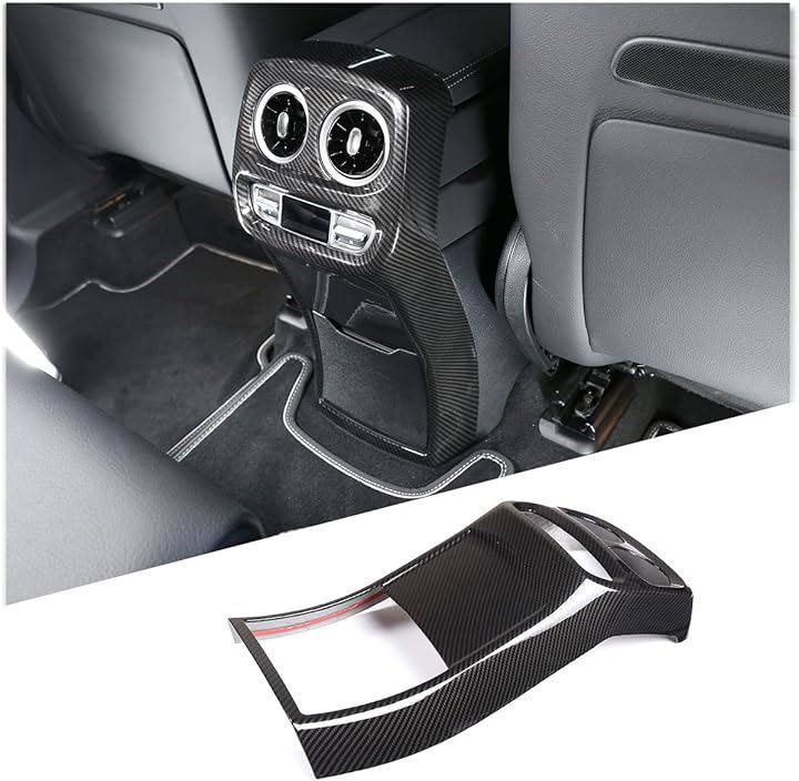 メルセデスベンツ Gクラス W463 2019-2020年に対応 空気吹き出し口保護カバー 送風口パネル 空気出口保護カバー エアアウトレットステッカー(カーボンファイバーテクスチャー)