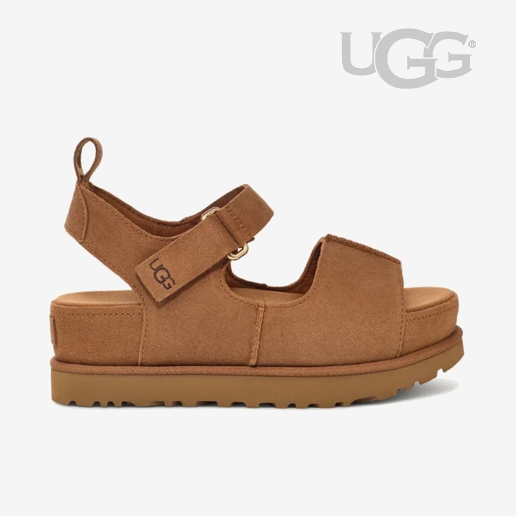 ゴールデンスター ハイ スエード プラットフォーム サンダル/チェスナット（1167356）