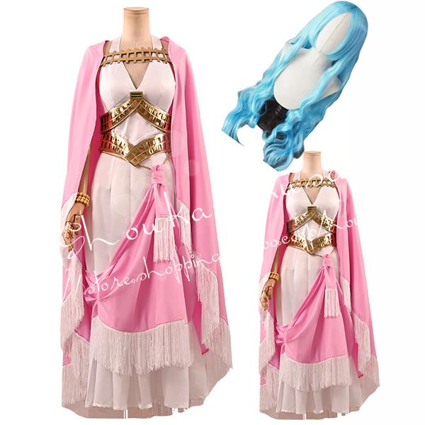 ONE PIECE 海賊王 風 ワンピース ネフェルタリ・ビビ コスプレ衣装 ウィッグ コスチューム 変装 仮装