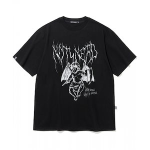 Tシャツ・カットソー NOT4NERD Split TShirts Black TS096BK Men's T-shirt with runway set print | Black | Diesel