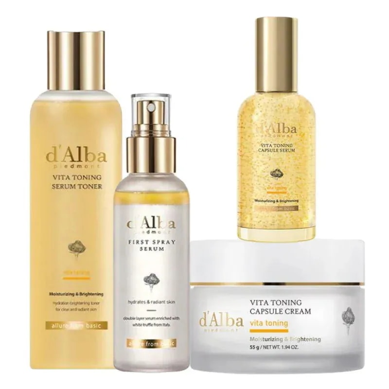 ビタトーニング 人気 4点 セット(ミスト 100ml+トナー 180ml+カプセルセラム 50ml+カプセルクリーム 55g) / 韓国 人気 乾燥肌 保湿 艶肌 ツヤ肌 デイリー スキンケアセット