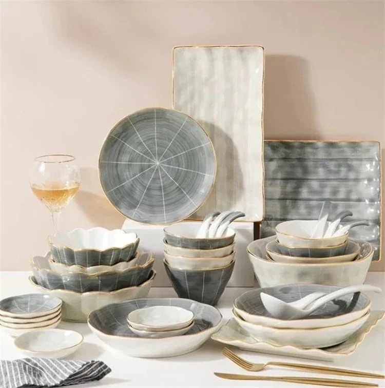 ボウル プレート プノンペン11753 セット簡潔 料理 箸 組み合わせ 【10点セット】早い者勝ち 大型スープボウル