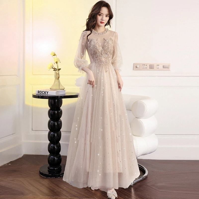 大人気2023新品 韓国ファッションパーティードレス 結婚式 ドレス ワンピース イブニングドレス 忘年会 結婚式 レディース Aライン ロングドレス 演奏会 花嫁ドレス 司会-59