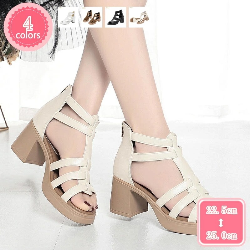 1000円OFFクーポン 夏ブーツ 本革レザー レディース サンダル オープントゥ グラディエーター 春ブーツ 秋ブーツ サマーブーツ ファスナー ブーツサンダル カジュアル ファッション ショートブ