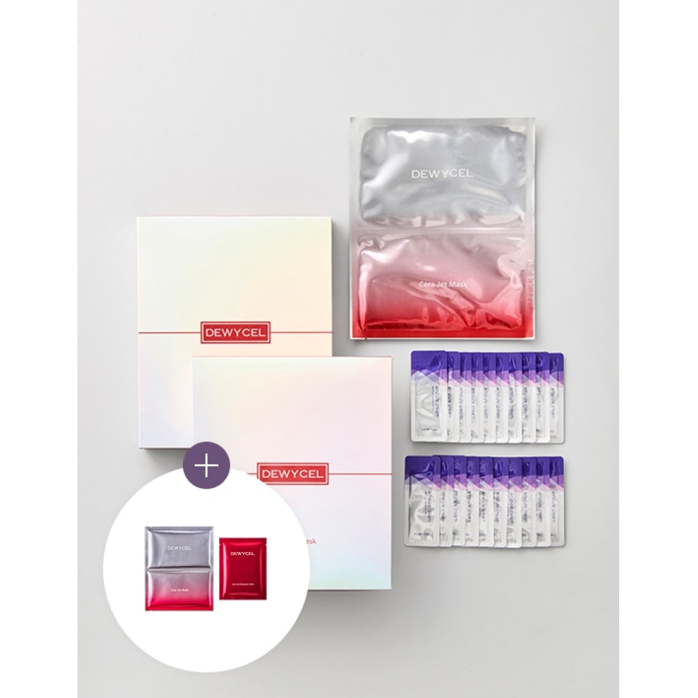 DEWYCEL グルタチオンセラジェットマスク 5P 1+1 スペシャルセット (+ 30ml アンプルクリーム追加マスクパック1個付属)