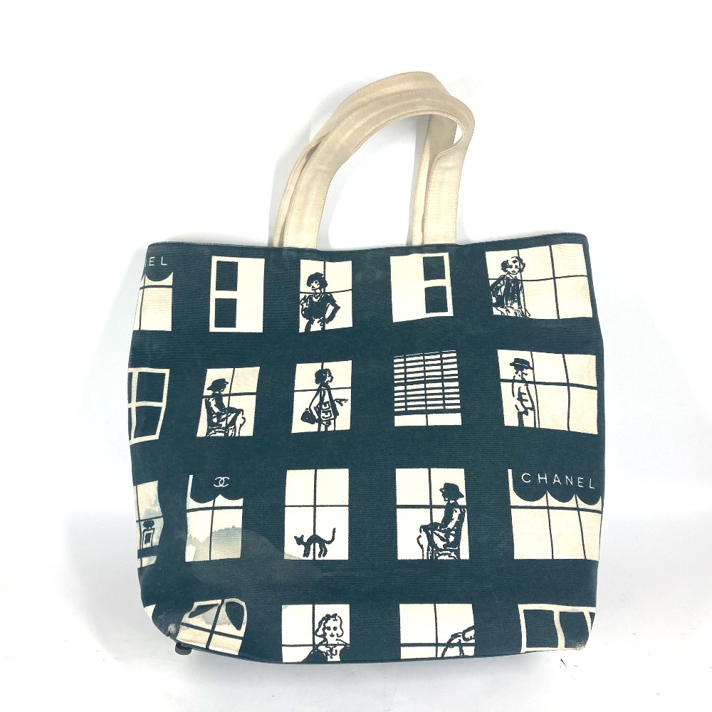 ショルダーバッグ ロゴ ビッグサイズ ウインドウライン 縦型 トートバッグ カバン 肩掛け キャンバス ブラック