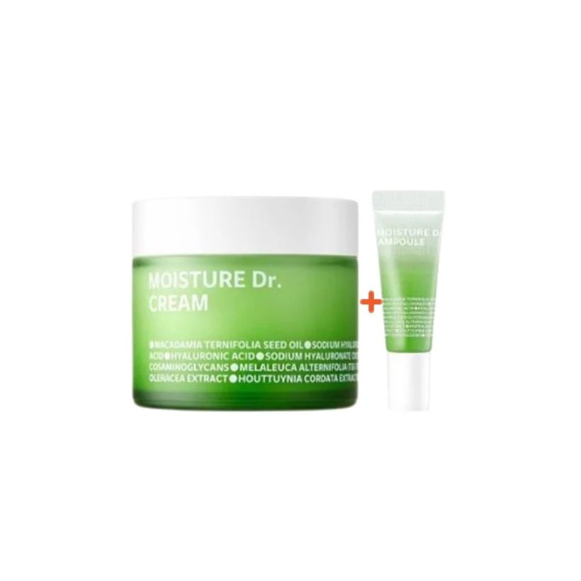 [NEW] モイスチャードクター 長寿津 水分クリーム 70ml (+水分アンプル 10ml) #ティーツリーセラミド#5重ヒアルロン酸 #ドクダミ