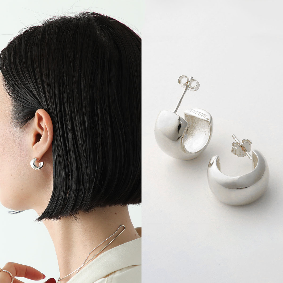 RAGBAG ラグバグ ピアス REFLECTION SMALL HOOPS リフレクション スモール フープ 12094 レディース アクセサリー Silver