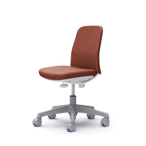 オカムラ CD13EW FXW6 テラコッタ Lives Entry Chair [オフィスチェア 肘無し 5本脚(コンパクトタイプ) ホワイトボディ ウレタンキャスタータイプ]