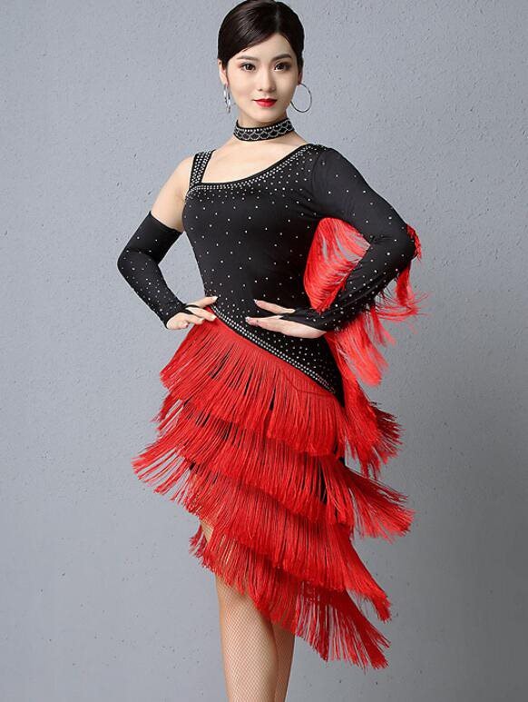 「高級感 ラテンダンス専用」ダンス ドレス 優雅 演出服競技用 ワルツドレス 高級感 エレガント 人