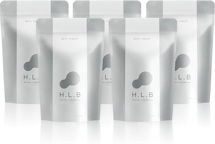 エイチエルビー 重炭酸 入浴料 5ヶ月分 無香料 美容 保湿 コラーゲン・ビタミンC誘導体配合 温浴 国内製造(5袋)