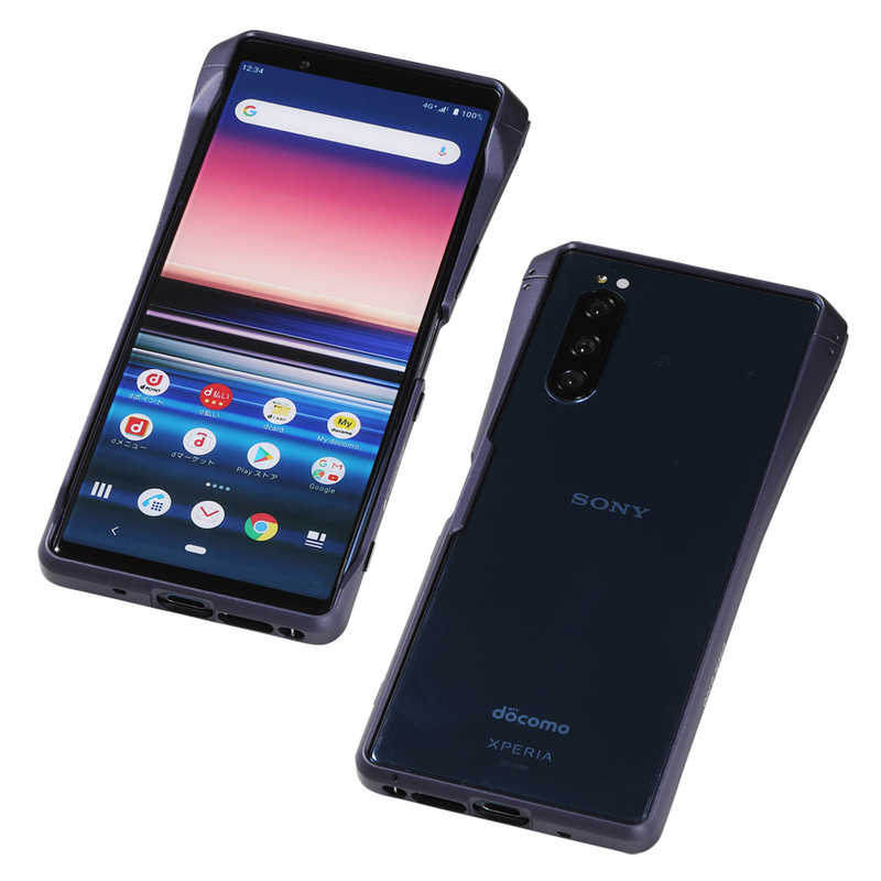 DEFF　Xperia 5 用アルミバンパーCHRONO　DCB-XP5CHNV ネイビｰ