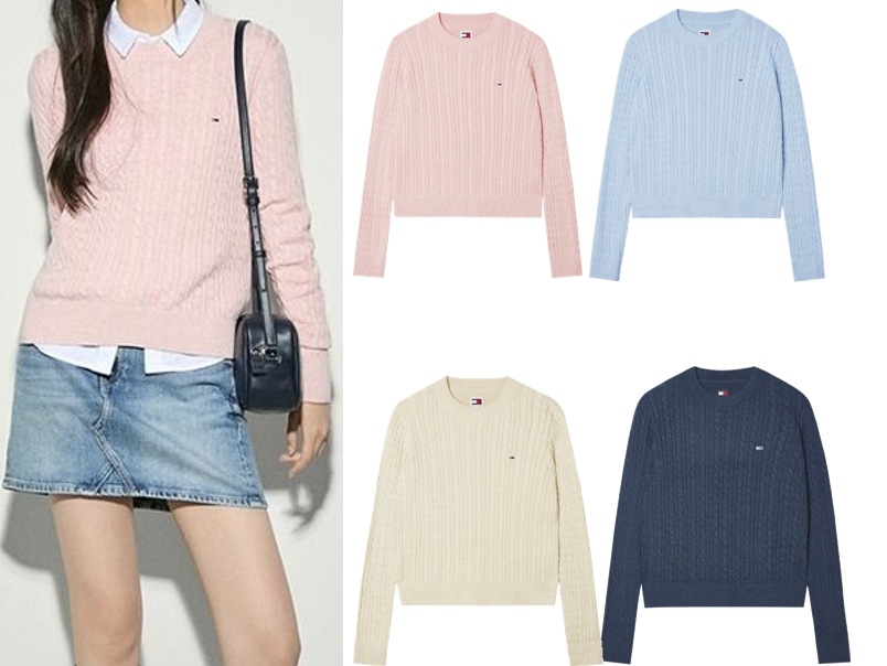 Womens Flag Cable Knit (T32E7KTO41SWT1)