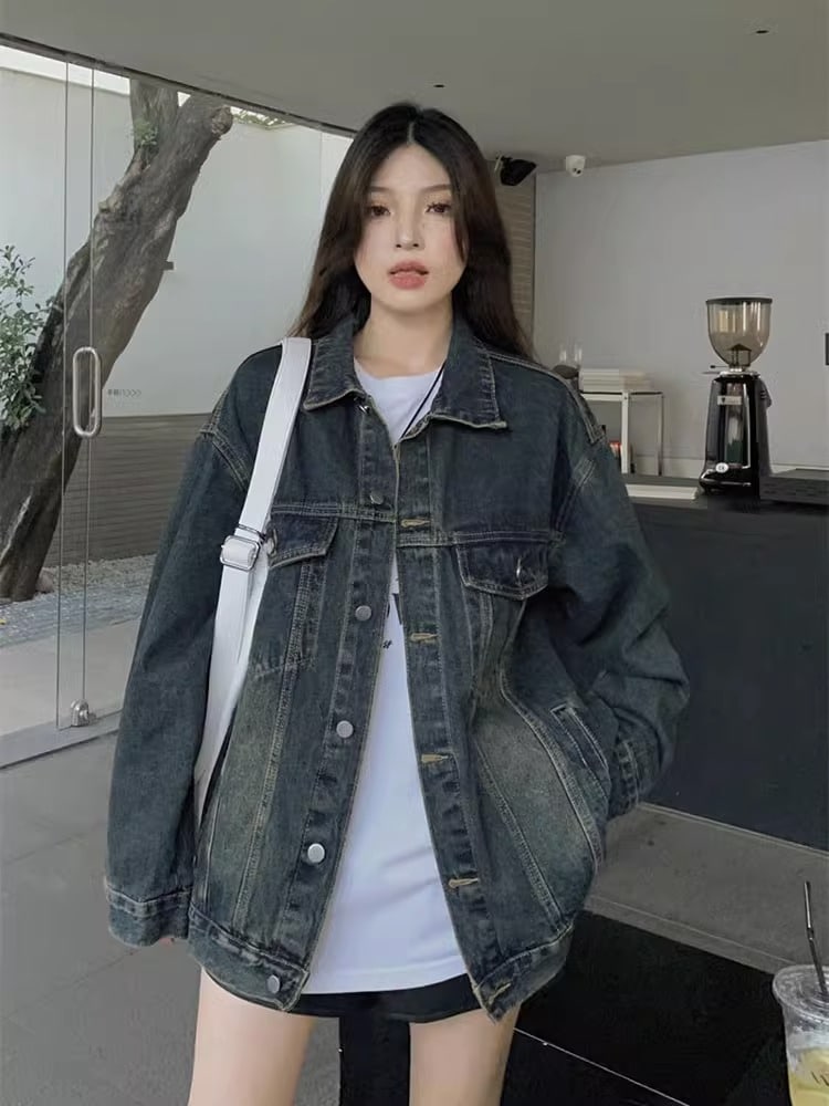 【急速出荷!】テーラードジャケット デニムジャケット 春 2025 新作 ゆったり 長袖 ジャケット トップス