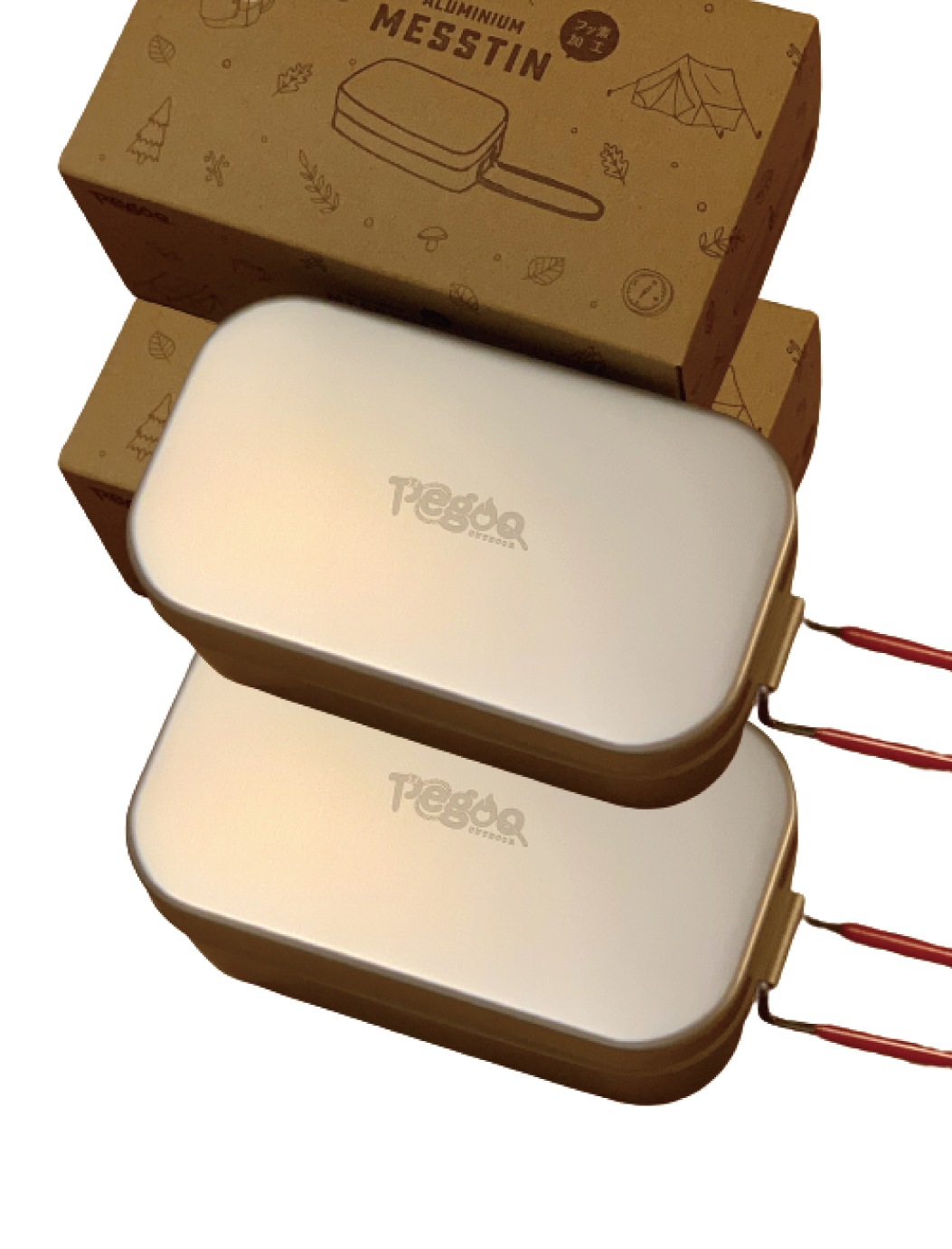 メスティン フッ素加工 取手付き アルミ製 飯ごう バーベキュー アウトドア 2個セット