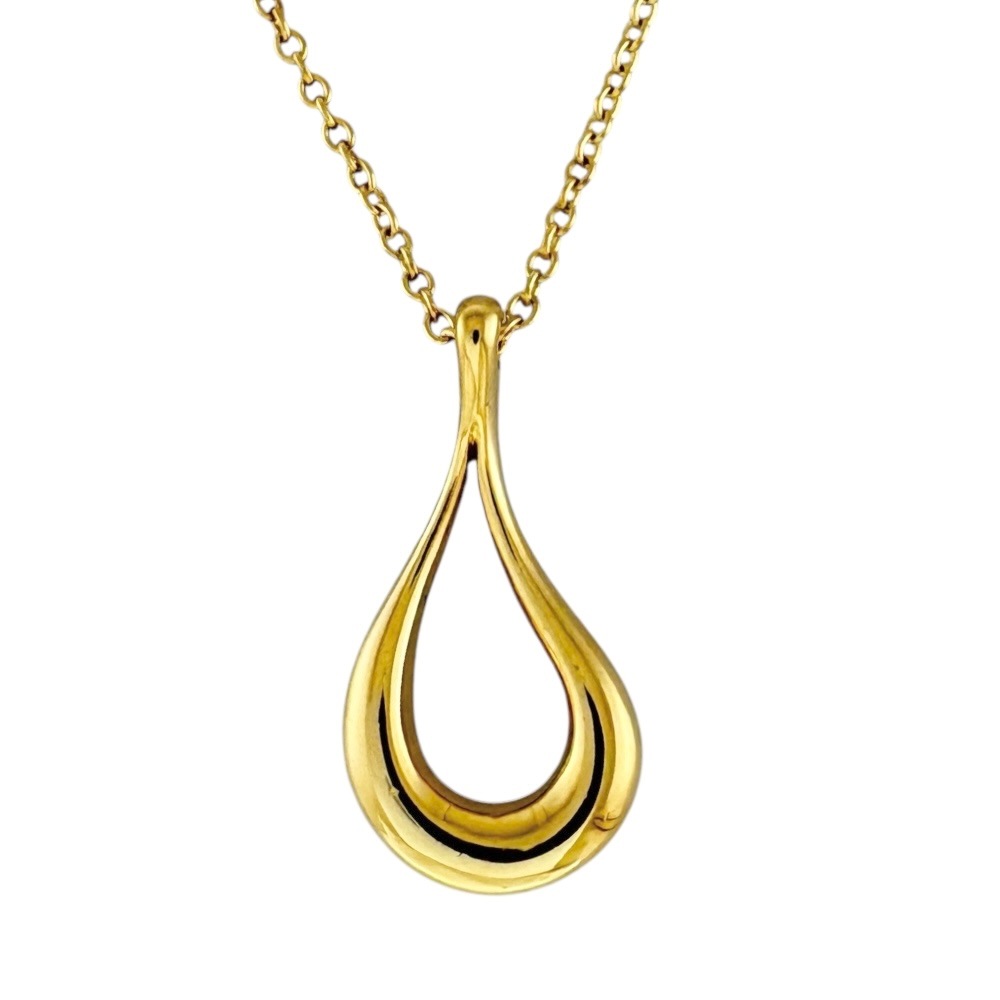 ティファニー オープンティア ネックレス 18金 K18イエローゴールド TIFFANY&Co. 中古 美品