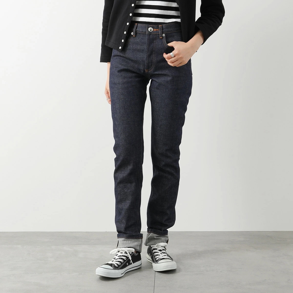 APC A.P.C. アーペーセー CODBS M09047 PETIT NEW STANDARD プチニュースタンダード ハイウエスト ノンウォッシュデニム ジーンズ IAI/INDIGO レデ