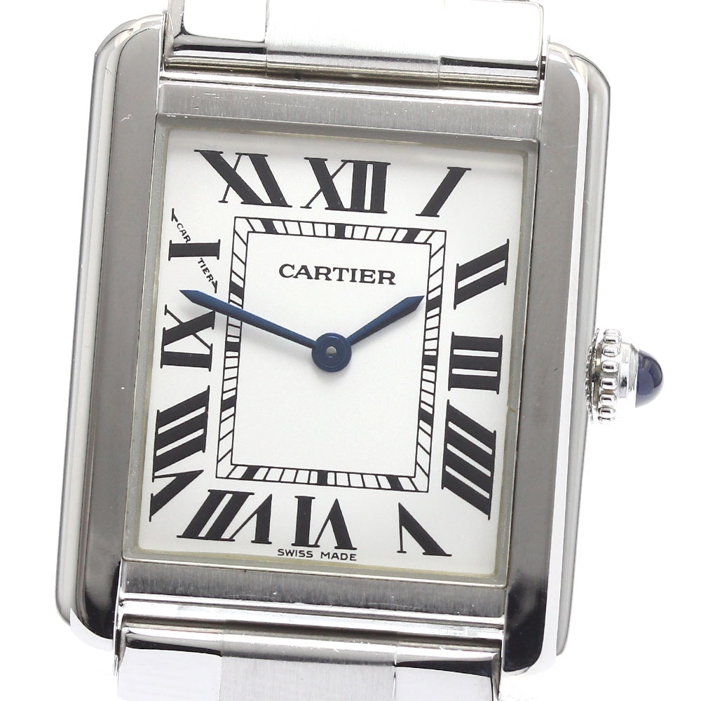 カルティエ CARTIER W5200013 タンクソロ SM クォーツ レディース 良品 保証書付き_906414【中古】