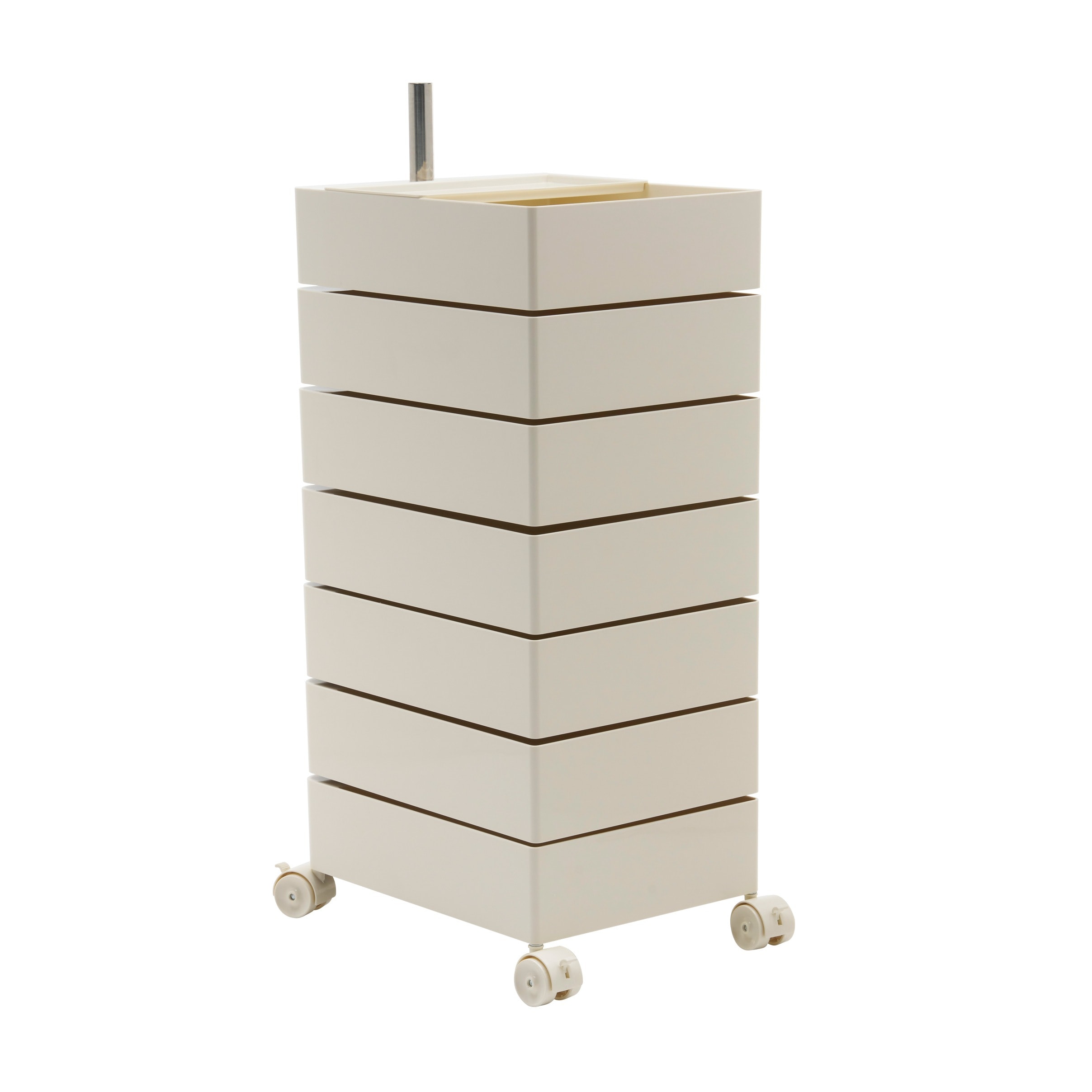 【アイボリー・7段】ワゴン キャスター付き ブレーキ付き おしゃれ 7段トレイ キッチンワゴン 回転式 収納 ベビーワゴン キッチン収納 ラック サイドワゴン キッチン ドレッサー キッチンストッカ