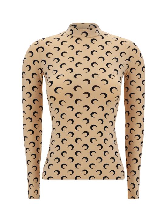 MARINE SERRE Women Tunic Tops WTS005A CJER0001TA10 Beige