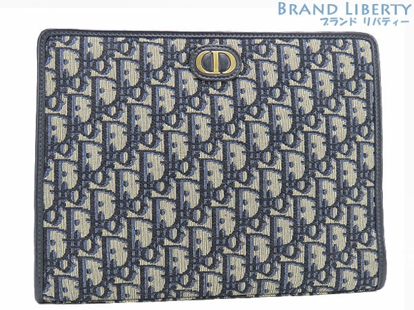 外超美品クリスチャンディオール30モンテーニュディアトロッターオブリークジャカードクラッチバッグセカンドバッグ