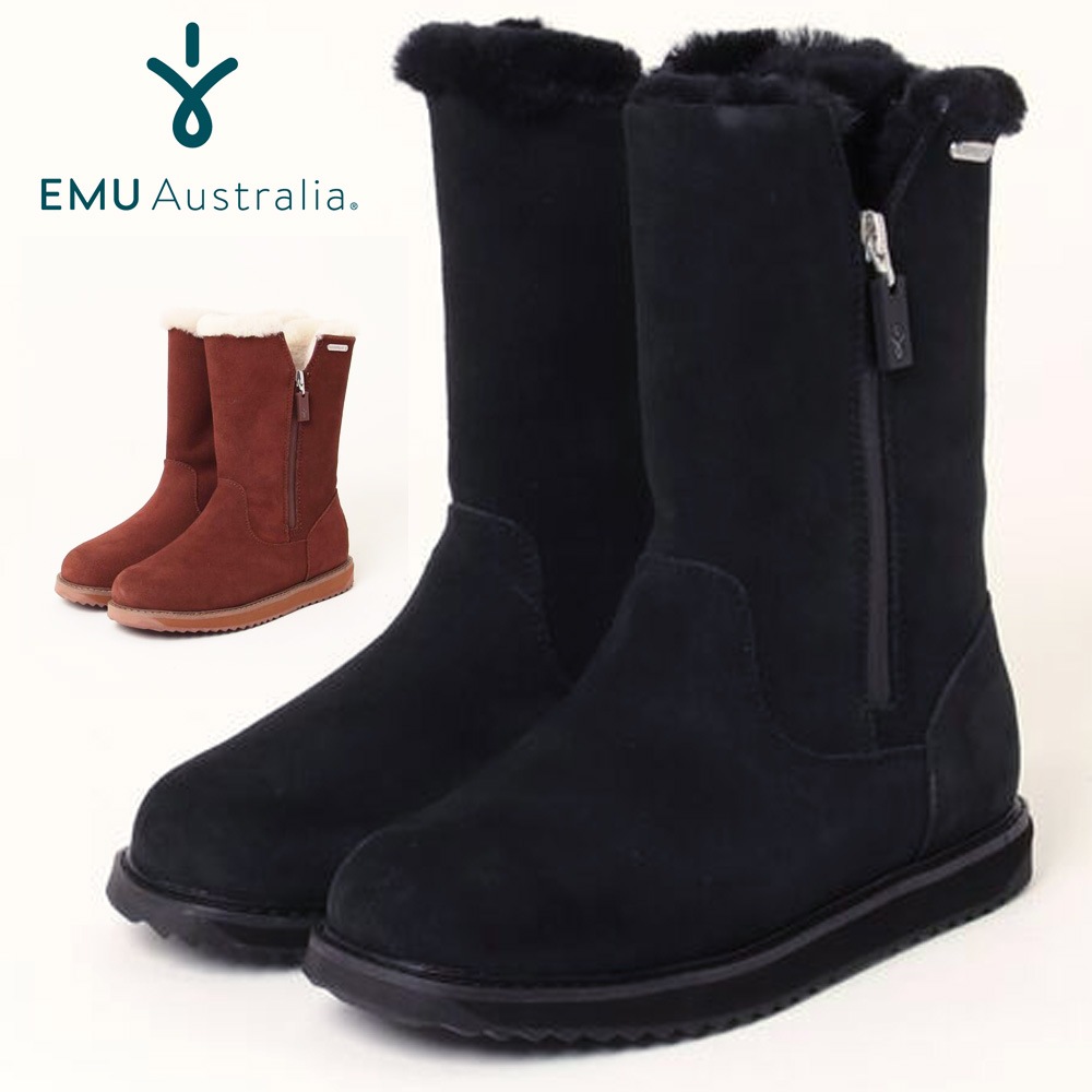 EMU Australia ムートンブーツ レディース グラヴェリー W12985 エミュ オーストラリア 2025秋冬 Gravelly 2.0 シープスキン レインブーツ スノーブーツ 防水 防寒