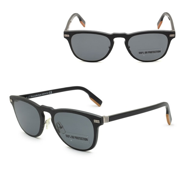 ゼニア サングラス ZEGNA EZ0106/S 01A 00 Ermenegildo Zegna ノーズパッド UVカット ブラック グレー