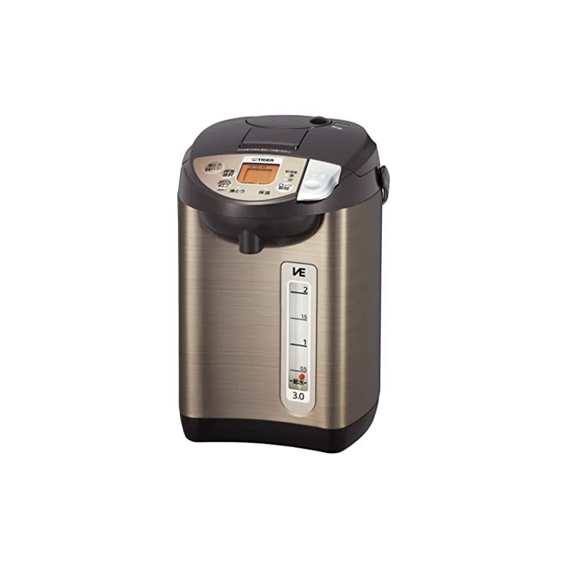 即納：タイガー魔法瓶(TIGER) 電気ポット 蒸気レス 節電VE保温 7つの安心・安全構造 とく子さん 3.0L ブラウン PIW-A300T