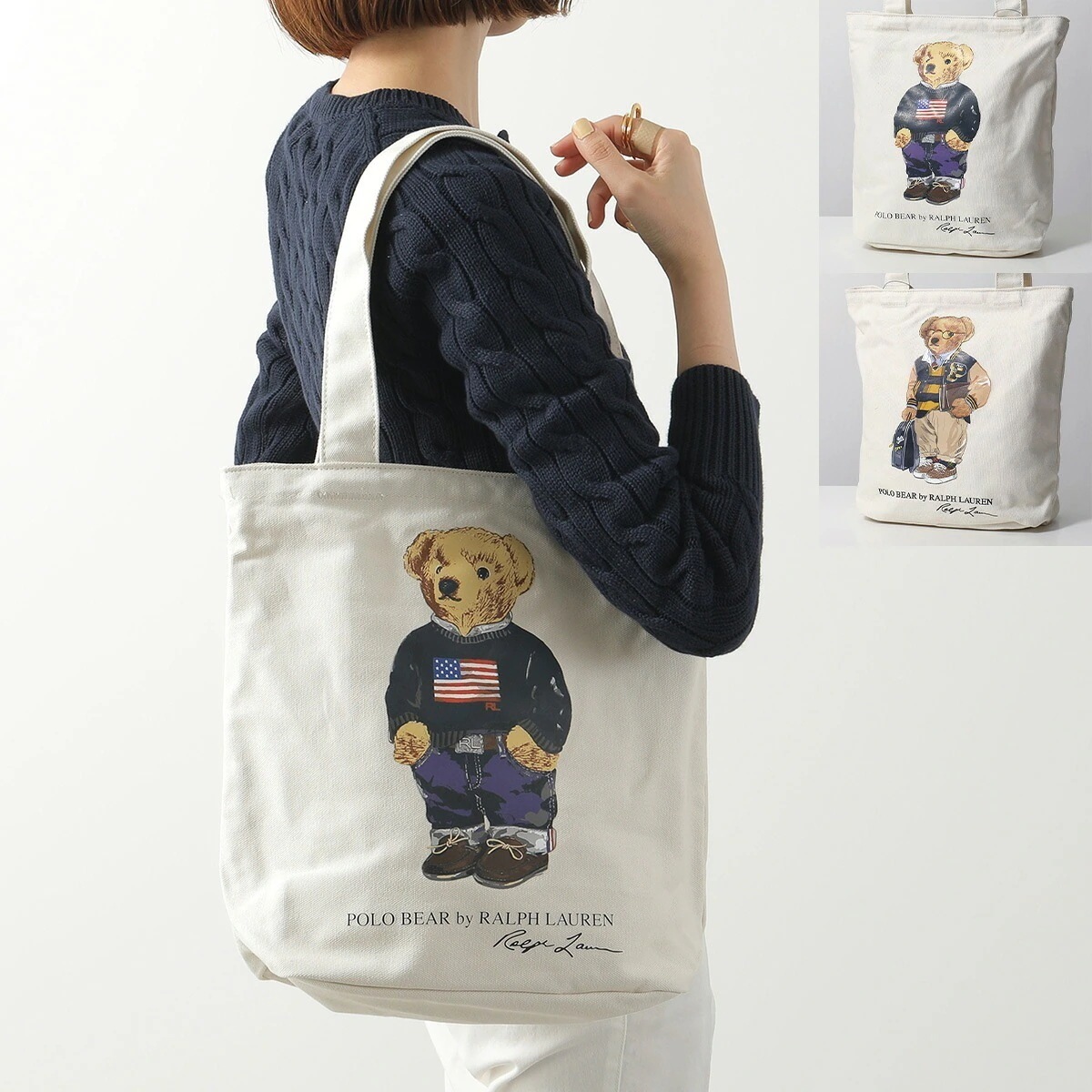 Polo Ralph Lauren ポロ ラルフローレン トートバッグ 9AR021 レディース ポロベア ロゴ ショッピングバッグ 鞄 カラー2色