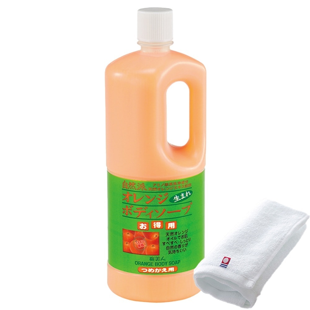 正規販売代理店 定価より10%OFF オレンジボディソープ 6本 詰め替え用 1000ml 爽やかなオレンジの香り ボディソープ 大容量 セット 旅美人