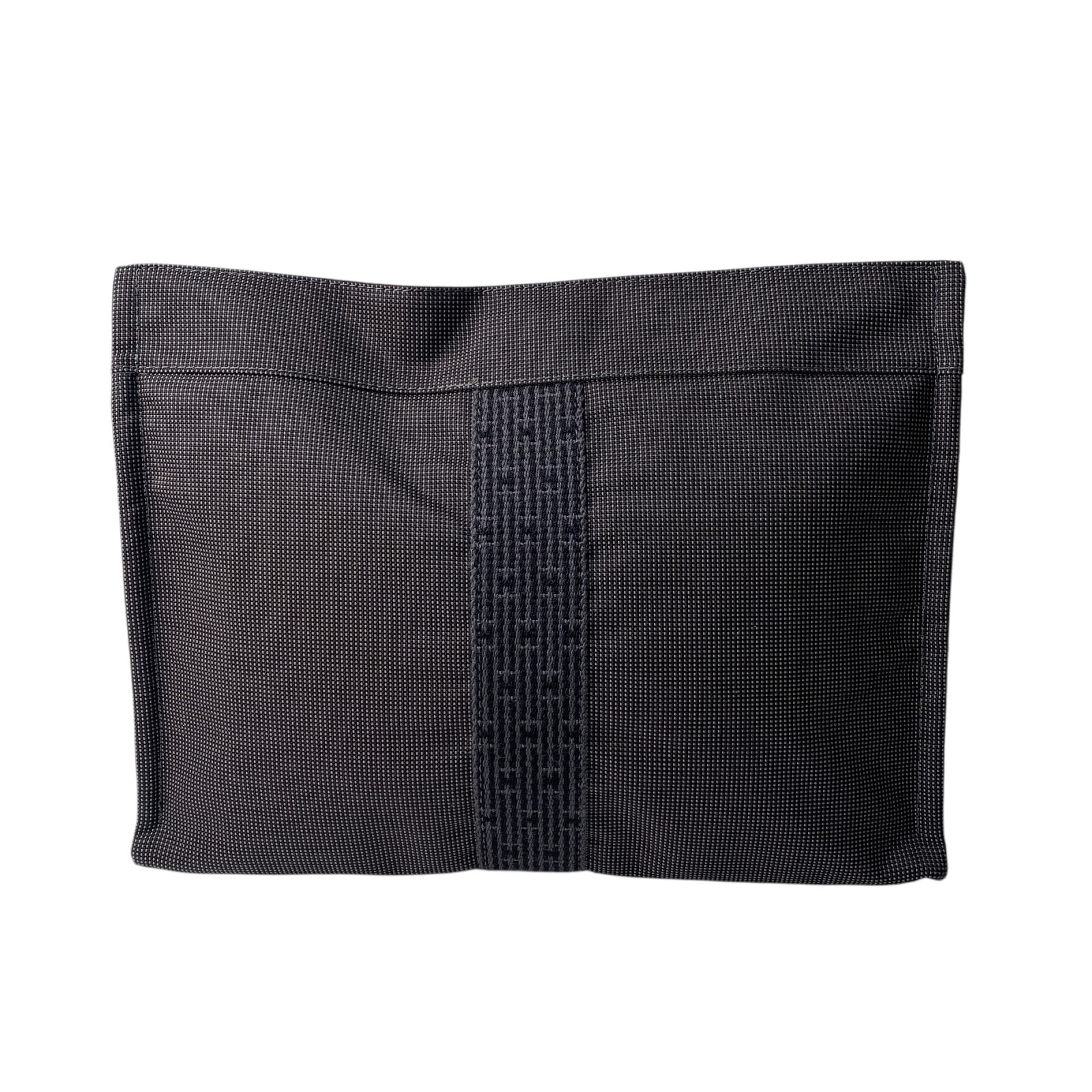 未使用 エルメス HERMES メンズ エールライン キャンバス クラッチバッグ ポーチ