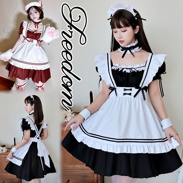 メイド コスプレ コスチューム 衣装 メイド服 メイドカフェ アキバ ゴスロリ ロリータ 萌え ステージ 制服 地下アイドル パーティー セクシー イベント ハロウィン インスタ 撮影 アイドルクラ