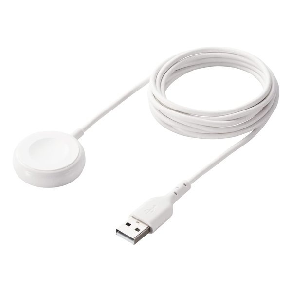 Apple Watch 磁気充電ケーブル/2m 高耐久/USB-A ホワイト MPA-AWAS20WH