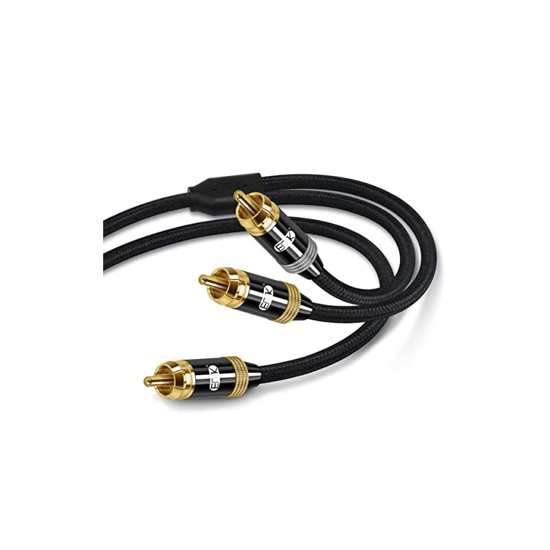 サブウーファーケーブル EMK RCA オス to 2RCA オス オーディオケーブル【1M 分岐型センターピン】デジタル同軸Y分配ケーブル HDTVホームシアタースピーカーアンプCDプレーヤ 5,901円