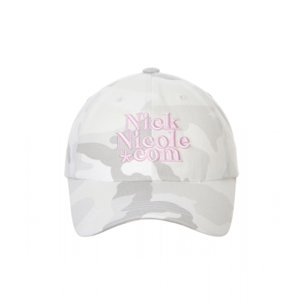 NICK&NICOLE NN ドットコムシグネチャーボールキャップ_カモアイボリーピンク
