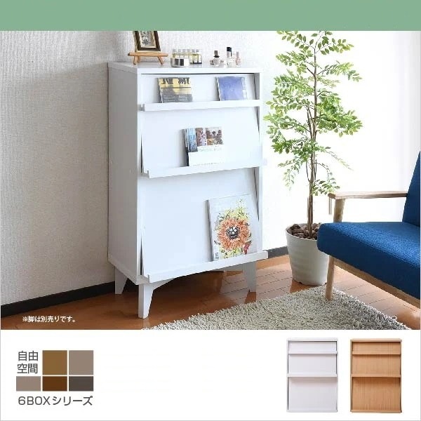 本棚 マガジンラック DVDラック 幅60cm フラップ扉 ディスプレイ収納