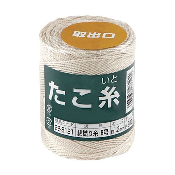 (まとめ) 高木綱業 高木 たこ糸 綿撚り糸 #8 22-8121 1巻 (×5セット) 7,161円