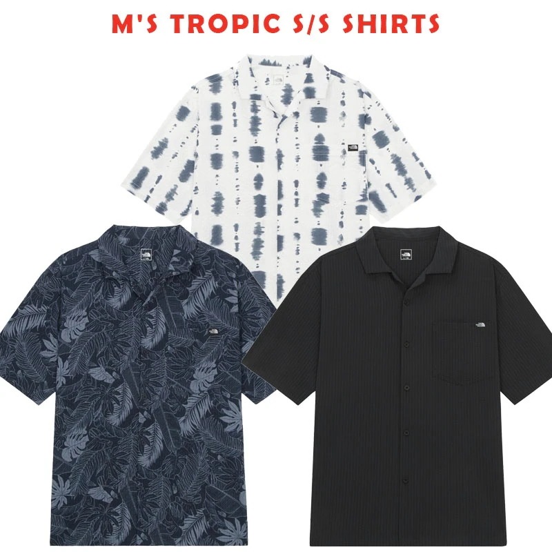 韓国正規品保証 関税負担なしNH85R03A MS TROPIC S S SHIRTS デイリー 基本 着装 男子 女子 人気 韓国 ファッション 男女共用 アウトドア