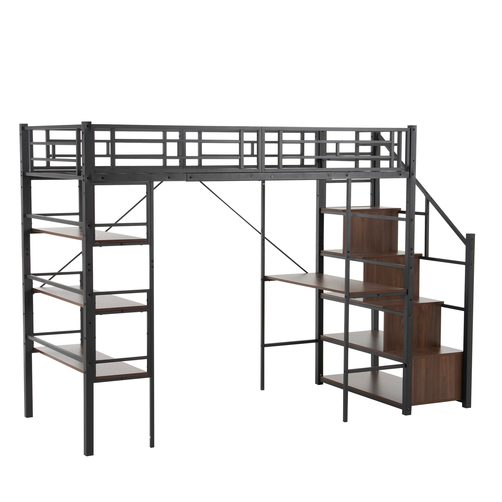 15%割」 ロフトベッド パイプベッド シングル デスク付き 収納棚