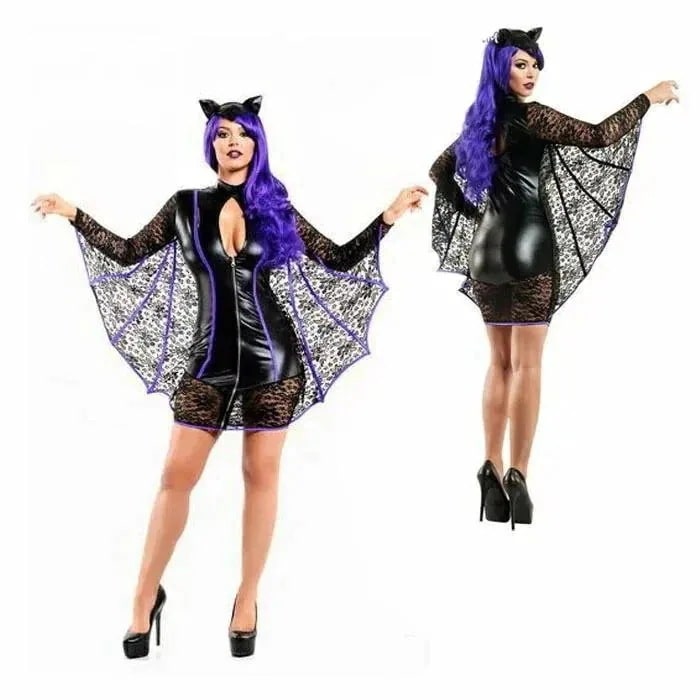ハロウィン 衣装 レディース 蝙蝠 バンパイア 吸血鬼 ステージ コスチューム　パーティー クリスマス 新年会 忘年会 学園祭 文化祭 ダンス服 万聖節 変装 仮装30パーセント割引