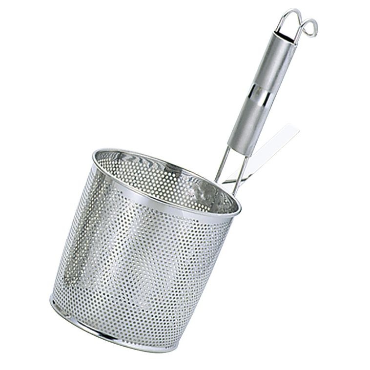 三宝産業 UK18-8パンチング パイプ柄底平煮ざる L