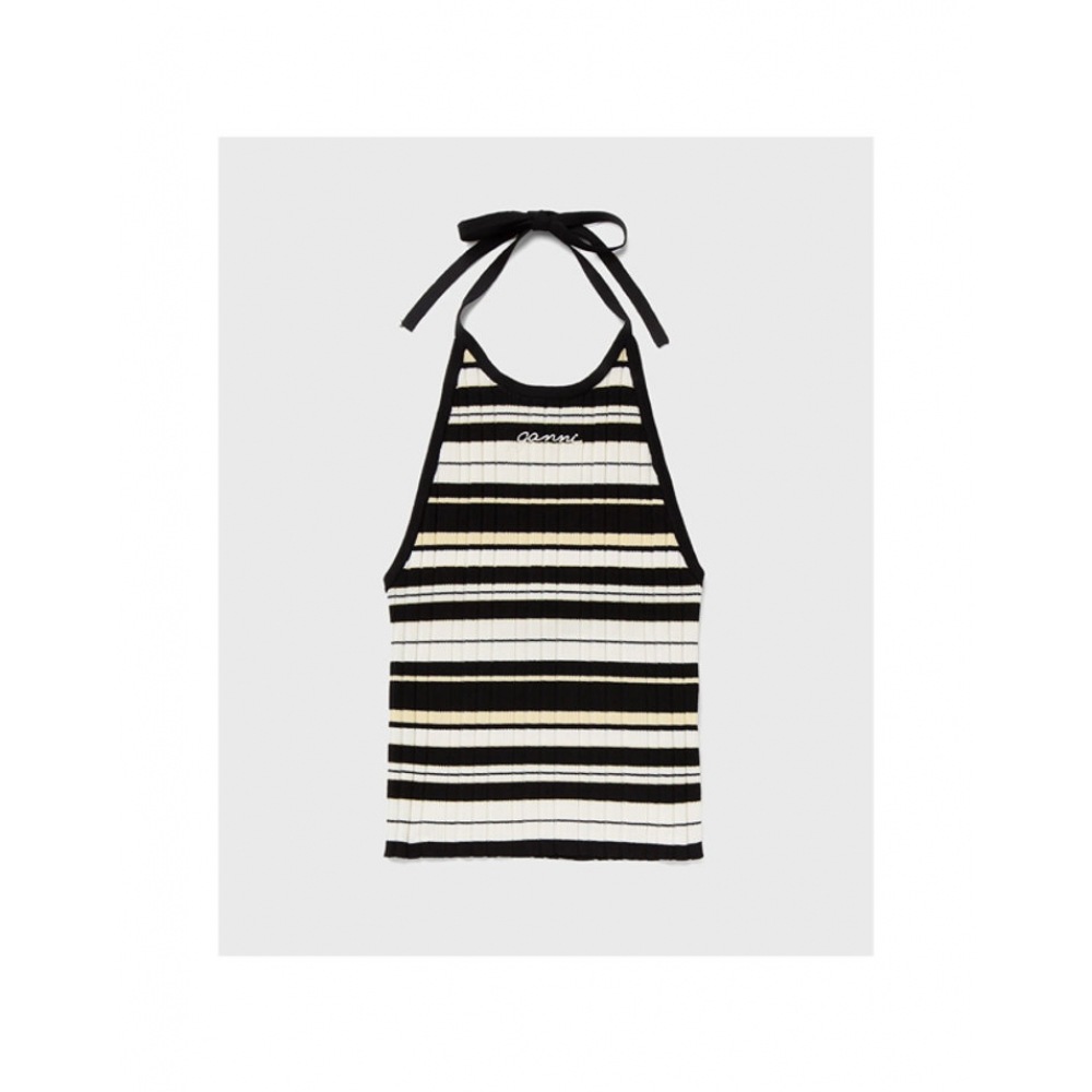 ガニフューチャーリブホルターネックトップ K2227 999