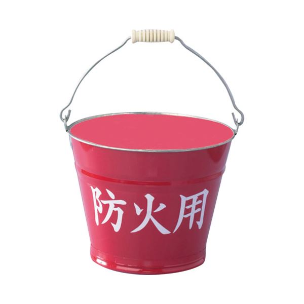 （まとめ） WING ACE 防火バケツ8リットルAT-08赤(×10セット)