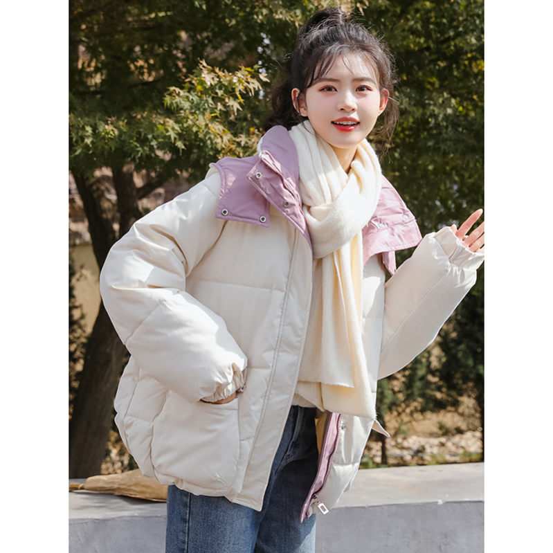 ダウンジャケット エコダウン アウター ジャケット 中綿ジャケット パーカー ボリューム 中綿入り 軽量 ショート丈 冬物 フード 綺麗 かわいい おしゃれ 大人 韓国風 冬用 防寒 防風 大きいサイ