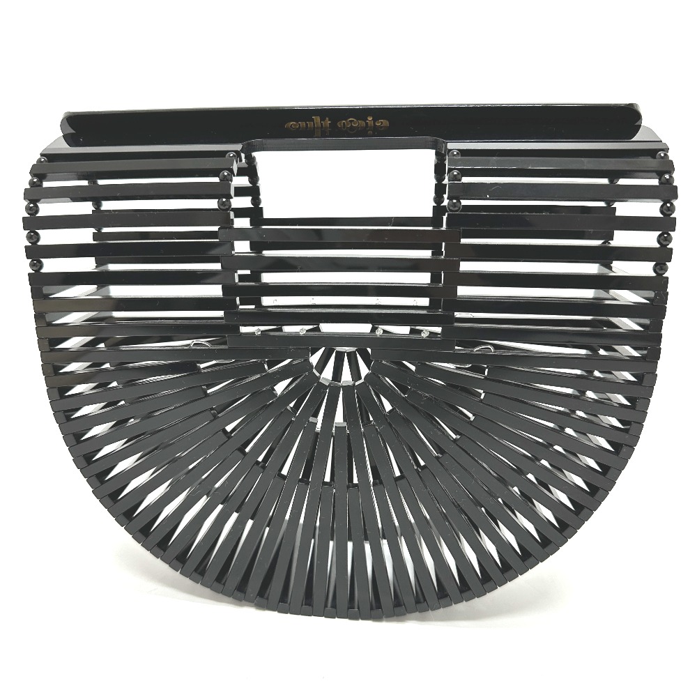 CULT GAIA カルトガイア ハンドバッグ 三日月型 カバン ウッド ブラック