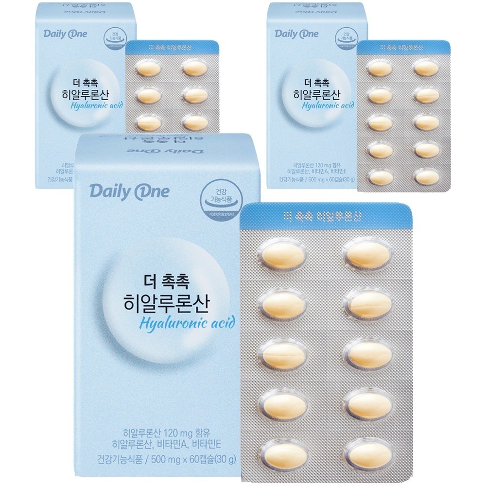 Daily one よりしっとりヒアルロン酸 30gx3ea (60錠x3本)