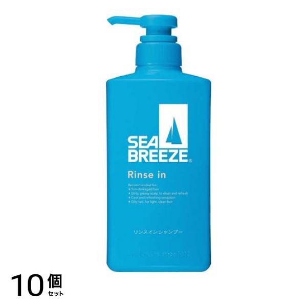 リンスインシャンプー ポンプ付本体ボトル 490mL 10個セット